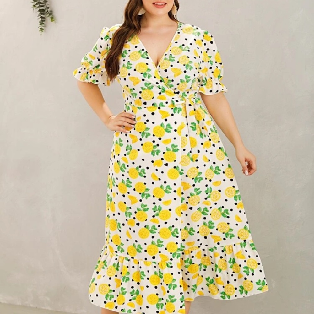NWOT. Midi wrap dress